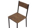  Zestaw do jadalni stół i 4 krzesła ciemne drewno z czarnym HAMRY Lumarko!