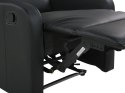  Fotel rozkładany ekoskóra LED z ładowarką czarny VIRRAT Lumarko!