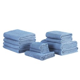  Komplet 11 Ręczników Bawełnianych Niebieski Areora Lumarko!