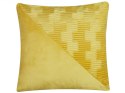  2 welurowe poduszki dekoracyjne z plisami 45 x 45 cm żółte ORIGANUM Lumarko!