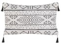  2 poduszki dekoracyjne w geometryczny wzór 30 x 50 cm białe z czarnym SCHEFFLERA Lumarko!
