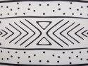  2 poduszki dekoracyjne w geometryczny wzór 30 x 50 cm białe z czarnym SCHEFFLERA Lumarko!