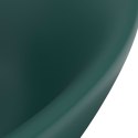  Owalna umywalka z przelewem, matowa ciemna zieleń, 58,5x39 cm Lumarko!