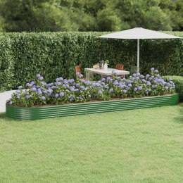  Donica ogrodowa, malowana proszkowo stal, 523x140x36 cm zielona Lumarko!