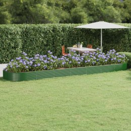  Donica ogrodowa, malowana proszkowo stal, 600x140x36 cm zielona Lumarko!