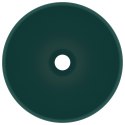  Okrągła umywalka łazienkowa, matowa ciemnozielona, 32,5 x 14 cm Lumarko!