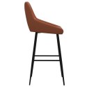  Krzesła barowe, 2 szt., jasnobrązowe, sztuczna skóra Lumarko!