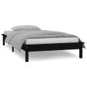  Rama łóżka z LED, czarna, 90 x 200 cm, lite drewno Lumarko!