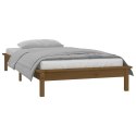  Rama łóżka z LED, miodowy brąz, 100 x 200 cm, lite drewno Lumarko!