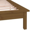  Rama łóżka z LED, miodowy brąz, 120x200 cm, lite drewno Lumarko!