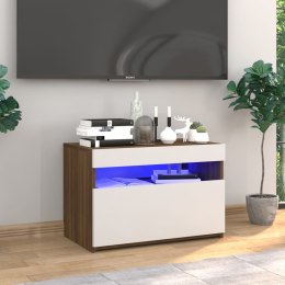  Szafka pod TV z oświetleniem LED, brązowy dąb, 60x35x40 cm Lumarko!