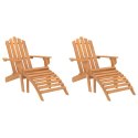  Krzesła ogrodowe Adirondack z podnóżkami, 2 szt., akacjowe Lumarko!
