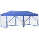  Składany namiot imprezowy ze ściankami, niebieski, 3x6 m Lumarko!