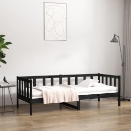  Łóżko dzienne, czarne, 80x200 cm, lite drewno sosnowe Lumarko!