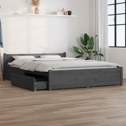  Rama łóżka z szufladami, szara, 150x200 cm, King Size Lumarko!