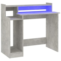  Biurko z podświetleniem LED, betonowa szarość, 97x90x45 cm Lumarko!