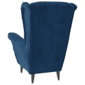  Fotel niebieski, aksamitny Lumarko!