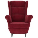  Fotel w kolorze winnej czerwieni, aksamitny Lumarko!