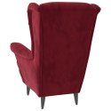  Fotel w kolorze winnej czerwieni, aksamitny Lumarko!