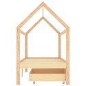  Łóżko dziecięce z szufladami, lite drewno sosnowe, 90x200 cm Lumarko!