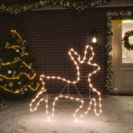  Świąteczna dekoracja w kształcie renifera, 72 LED, ciepła biel Lumarko!