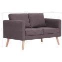  Sofa 2-osobowa, tapicerowana tkaniną, taupe Lumarko!
