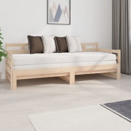  Łóżko rozsuwane, lite drewno sosnowe, 2x(80x200) cm Lumarko!