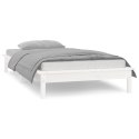  Rama łóżka z LED, biała, 90x190 cm, pojedyncza, lite drewno Lumarko!