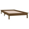  Rama łóżka z LED, miodowy brąz, 90x190 cm, lite drewno Lumarko!
