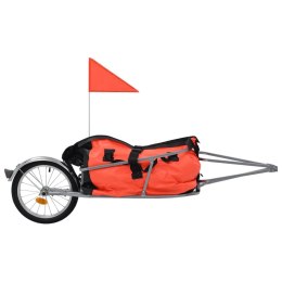  Rowerowa przyczepa na bagaż z pomarańczowo-czarną torbą Lumarko!