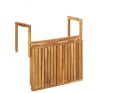  Stolik balkonowy wiszący akacjowy 60 x 40 cm jasne drewno UDINE Lumarko!