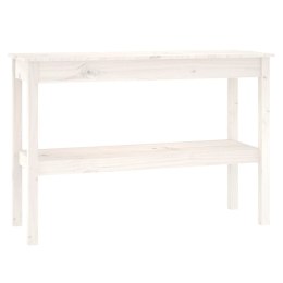  Stolik konsolowy, biały, 110x40x75 cm, lite drewno sosnowe Lumarko!