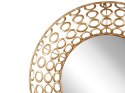  Stalowe okrągłe lustro ścienne ⌀ 80 cm złote BOURDON Lumarko!