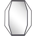  Stalowe ośmiokątne lustro ścienne 60 x 80 cm szare NIRE Lumarko!