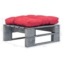 Ogrodowe siedzisko z palet, czerwona poduszka, szare drewno Lumarko!