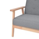  Zestaw wypoczynkowy: sofa i fotel, materiałowy, jasnoszary Lumarko!
