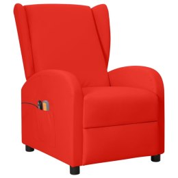  Elektryczny fotel masujący uszak, czerwony, sztuczna skóra Lumarko!