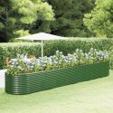  Donica ogrodowa, zielona, 554x100x68 cm malowana proszkowo stal Lumarko!