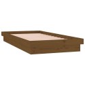  Rama łóżka z LED, miodowy brąz, 75x190 cm, lite drewno Lumarko!