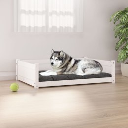 Legowisko dla psa, białe, 105,5x75,5x28 cm, lite drewno sosnowe Lumarko!