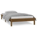  Rama łóżka z LED, miodowy brąz, 90x200 cm, lite drewno Lumarko!