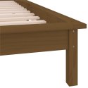  Rama łóżka z LED, miodowy brąz, 90x200 cm, lite drewno Lumarko!