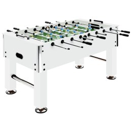  Stół do gry w piłkarzyki, stal, 60 kg, 140x74,5x87,5 cm, biały Lumarko!