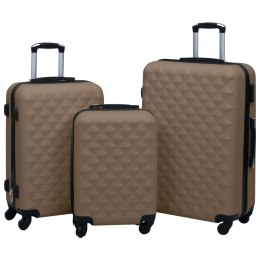  Zestaw twardych walizek na kółkach, 3 szt., brązowy, ABS Lumarko!