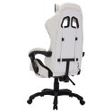 Fotel dla gracza z RGB LED, czarno-biały, sztuczna skóra Lumarko!