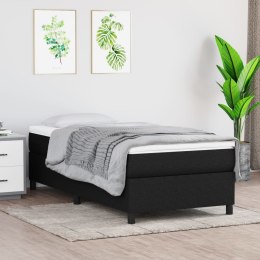  Łóżko kontynentalne, czarne, tapicerowane tkaniną, 100x200 cm Lumarko!