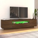  Szafka pod TV z oświetleniem LED, brązowy dąb, 160x35x40 cm Lumarko!