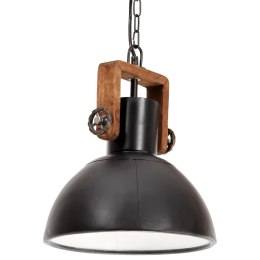  Industrialna lampa wisząca, 25 W, czarna, okrągła, 30 cm, E27 Lumarko!