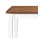  Stół barowy i 4 krzesła, lite drewno, kolor brązowy i biały Lumarko!