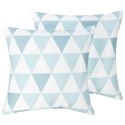 2 poduszki ogrodowe w trójkąty 40 x 40 cm niebiesko-białe TRIFOS Lumarko!